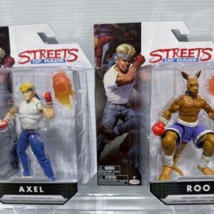 Set Of 2 Jakks Pacific Sega Games Streets Of Rage Action Figures AXEL & ROO NEW